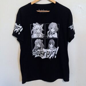 Weekend Warrior Anime Graphic Shirt-Large-Short Sleeve-Black & White-Crewneck